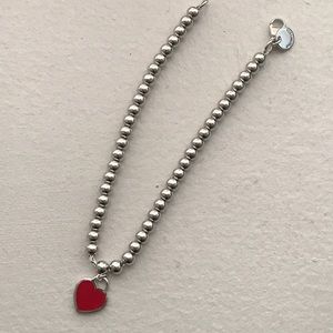 Tiffany Mini Red Heart Bracelet